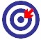 icon with target and arrow
