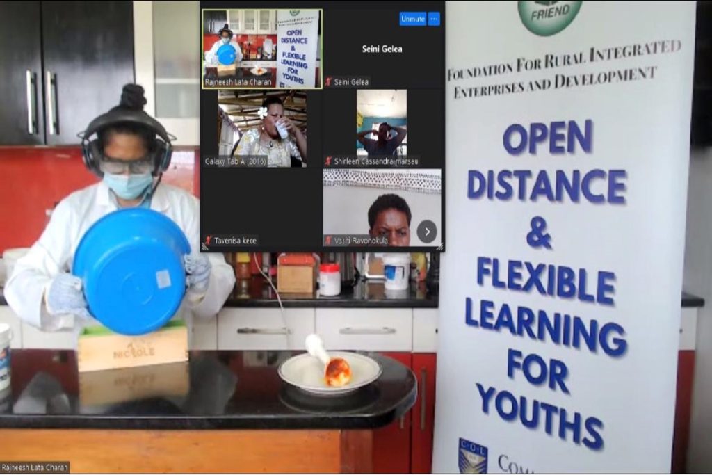screenshot of online training for soap making