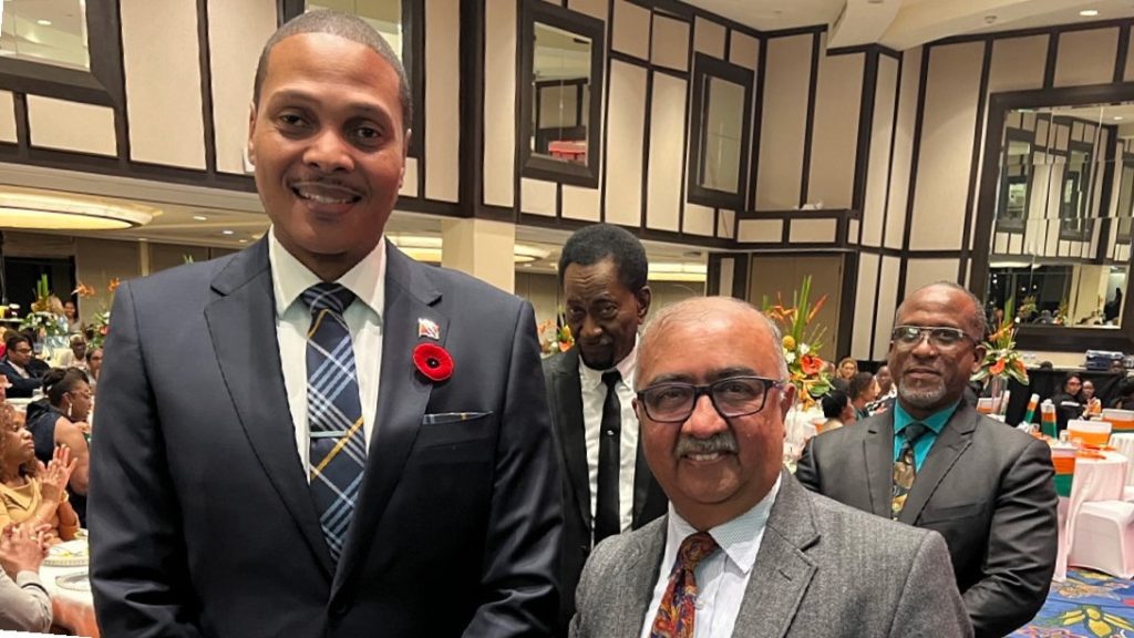Honourable Nigel de Freitas with Dr V. Balaji