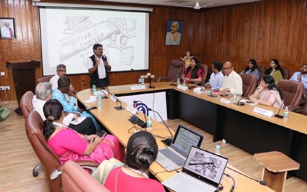 attendees listening to presentation at the international workshop on Gender–Green Teacher (GGT) programme.
