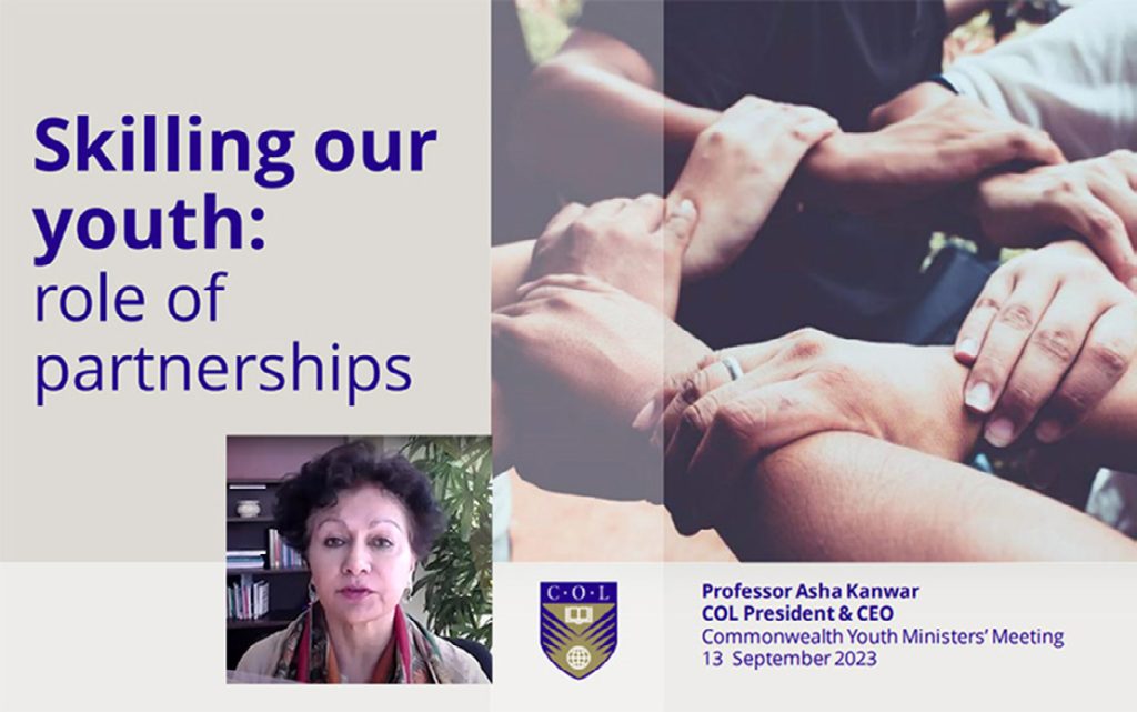 cover slide for "skilling our youth: role of partnership" presentation