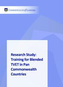 cover of "research study: training for blended TVET in Pan-Commonwealth countries"