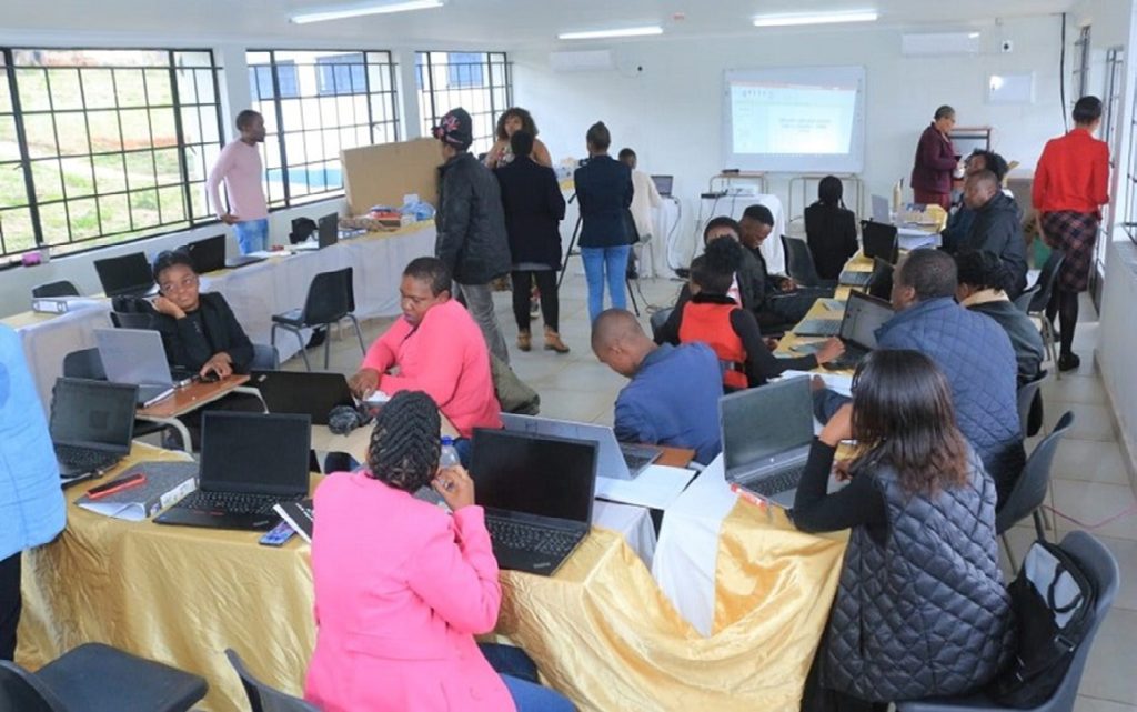 participants at staff training at Emlalatini Development Centre (EDC), in Eswatini.
