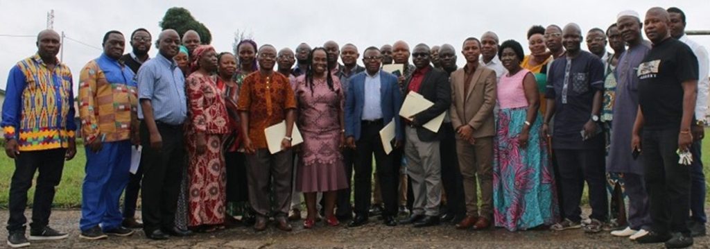 Group photograph of participants at the ODL policy development workshop in Sierra Leone